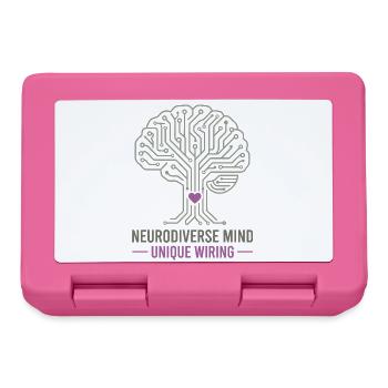 NEURODIVERSE MIND Unique Wiring Awareness  - Boîte à goûter - rose - Devant