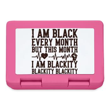 Blackity Black Month Heartbeat Fist - Lunchbox - pink - Front