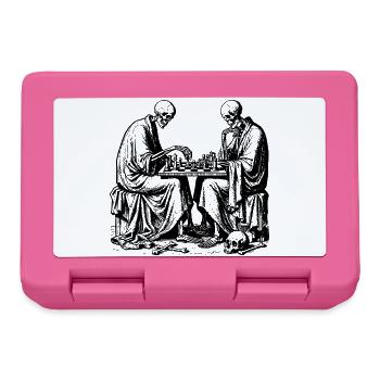 Skelette spielen Schach - Brotdose - Pink - Vorne