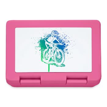 Clear mountain bike motif for every day - Lunchbox - pink - Front