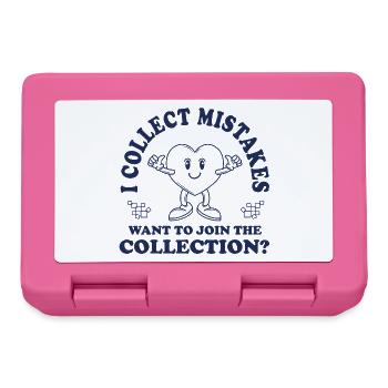 I Collect Mistakes – Retro Comic Flirt Saying - Lunchbox - pink - Front