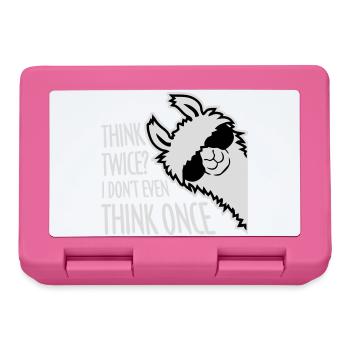Think Twice? I Don't Even Think Once Lustig Spruch - Lunchbox - pink - Front