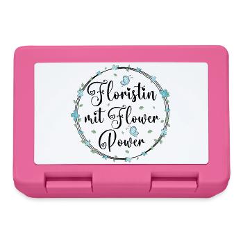 Floristin mit Flower Power - Brotdose - Pink - Vorne