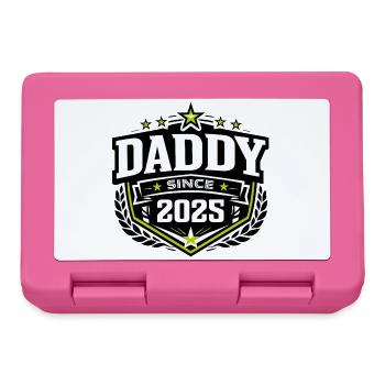 Papa seit 2025 – Proud Dad Design - Brotdose - Pink - Vorne