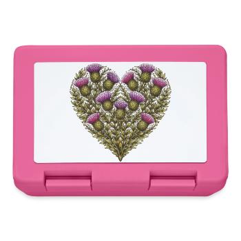 Thistle Heart Botanischer Druck - Brotdose - Pink - Vorne