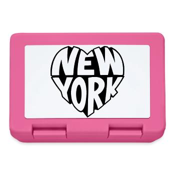 New York angular heart - Lunchbox - pink - Front