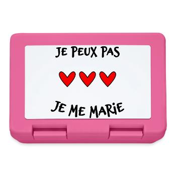 JE PEUX PAS. MARIE. FUTUR MARIE. EVJF. TEAM. TEAM  - Boîte à goûter - rose - Devant