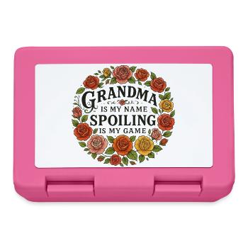 Grandma Spoiling Floral Circle - Lunchbox - pink - Front