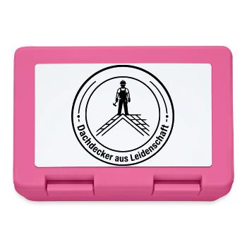 Dachdecker Leidenschaft Badge - Brotdose - Pink - Vorne