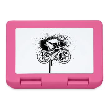 Gift idea for a road bike with road bike - Lunchbox - pink - Front