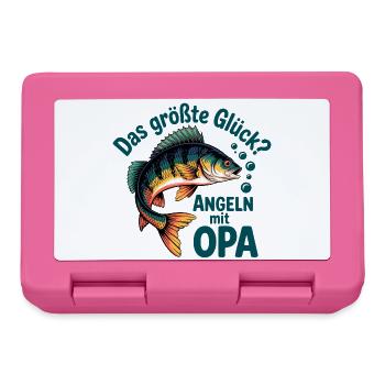 Das größte Glück Angeln mit Opa - Brotdose - Pink - Vorne