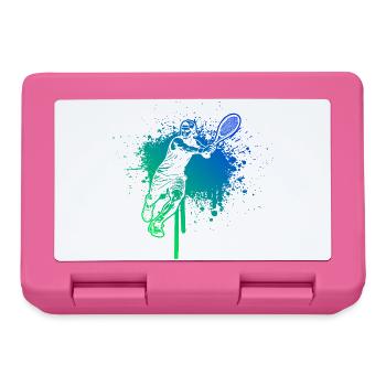 Geschenkidee für einen Tennis mit Tennis - Brotdose - Pink - Vorne