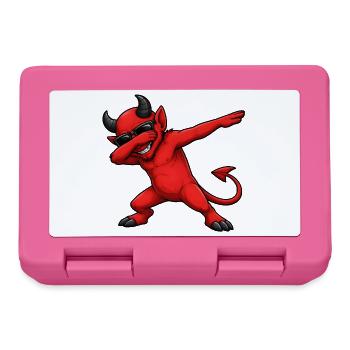 Dabbing Teufel - Brotdose - Pink - Vorne