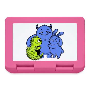 Niedliche Monster - Brotdose - Pink - Vorne