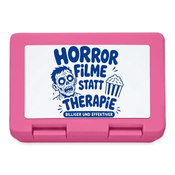 Horror Filme statt Therapie Zombie - Brotdose - Pink - Vorne
