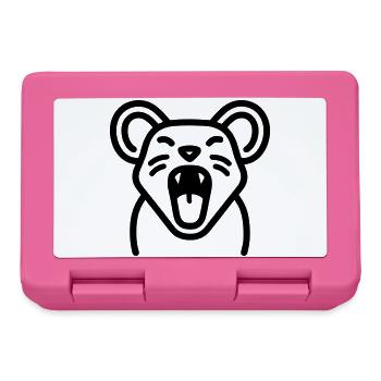 souris - Boîte à goûter - rose - Devant