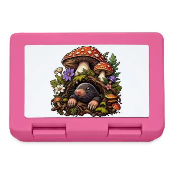 Forest mole in the mushroom paradise - Lunchbox - pink - Front