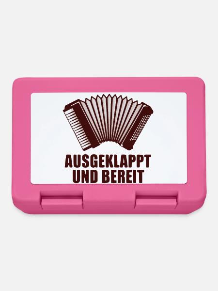 Akkordeon - Ausgeklappt und bereit - Brotdose - Pink