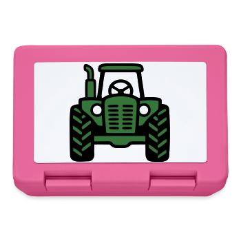 Logo de vue frontale du tracteur - Boîte à goûter - rose - Devant