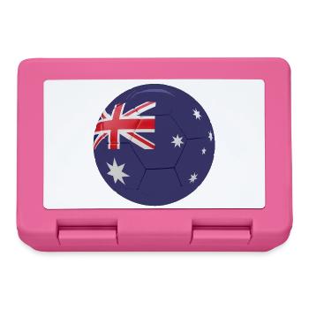 AUSTRALIA'S FLAG ON A FOOTBALL - Lunchbox - pink - Front
