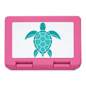 Motif de tortue - Boîte à goûter - rose - Devant