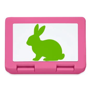 Heller Hase Silhouette - Brotdose - Pink - Vorne