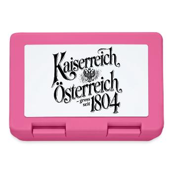Kaiserreich Oesterreich - gross seit 1804 - Brotdose - Pink - Vorne