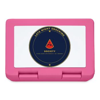 Nacht Snack Gesellschaft Emblem - Brotdose - Pink - Vorne