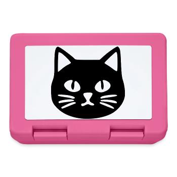 Katzengesicht Katze Geschenk Katzenliebhaber - Brotdose - Pink - Vorne