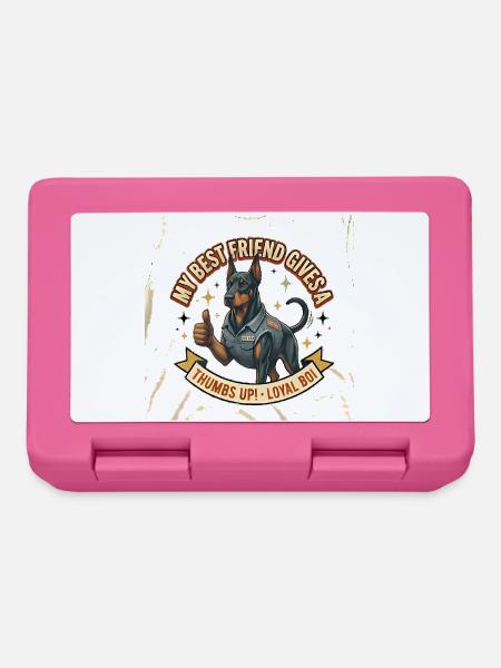 Dobermann auf JA, das ist okay. - Brotdose - Pink