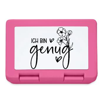 Ich bin genug - Brotdose - Pink - Vorne