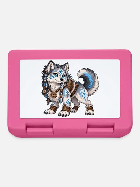 Kawaii Runenwolf - Brotdose - Pink