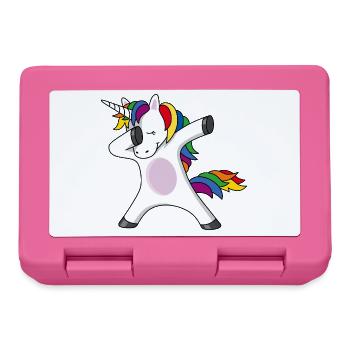 Dabbing unicorn unicorn dab rainbow horse - Lunchbox - pink - Front