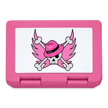 Flying skull with pink hat and pink wings - Lunchbox - pink - Front