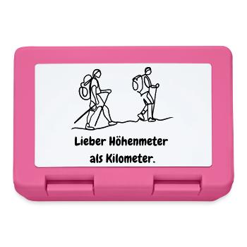 lieber höhenmeter als kilomenter - Brotdose - Pink - Vorne