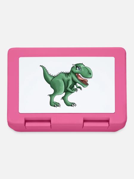 T-rex Tyrannosaurus Rex Dino Illustration - Lunchbox - pink