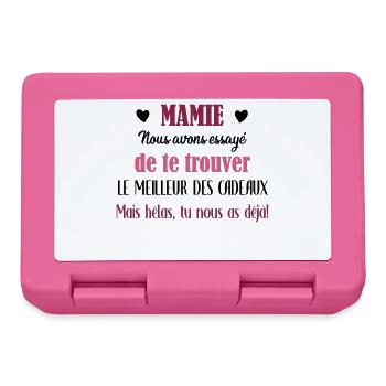 Mamie, le meilleur des cadeaux - Boîte à goûter - rose - Devant