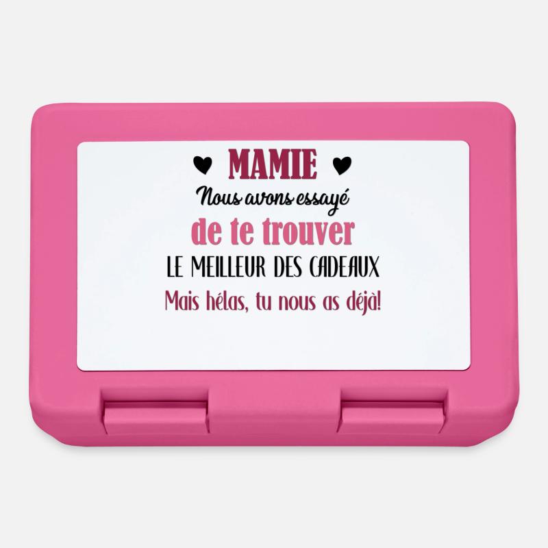 Mamie, le meilleur des cadeaux - Boîte à goûter - rose