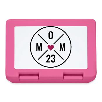 MOM 23 Coeur Bébé Mère Amour Fête des mères Maman 2023 - Boîte à goûter - rose - Devant