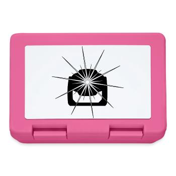 Movinghead in Schwarz - Brotdose - Pink - Vorne