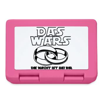 Junggesellenabschied ,JGA - das wars .(25) - Brotdose - Pink - Vorne