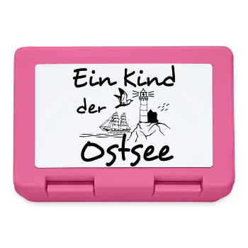 Ostsee Shirt , Fun Shirt Ein Kind der Ostsee (25) - Brotdose - Pink - Vorne