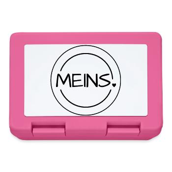 Meins mit Herz Stempel - Brotdose - Pink - Vorne