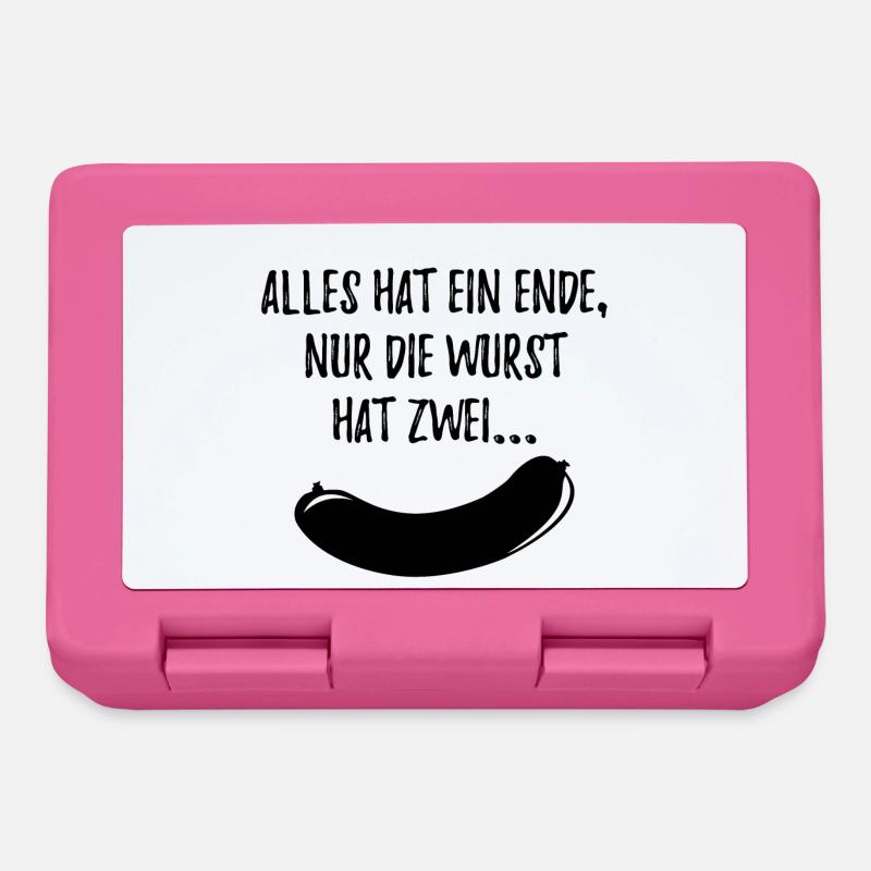 Alles Wurst schwarz - Brotdose - Pink