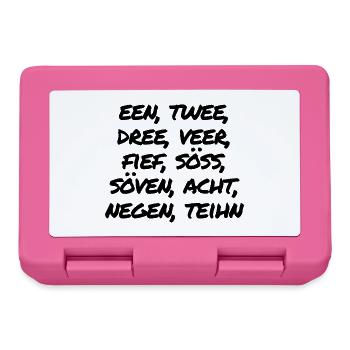 Zahlen - Brotdose - Pink - Vorne
