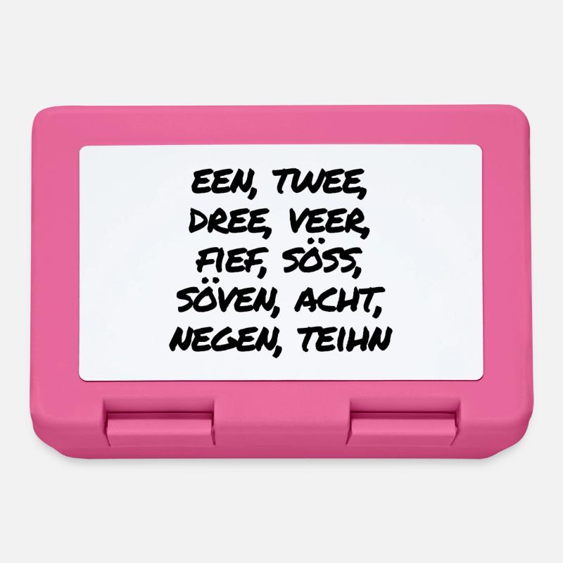 Zahlen - Brotdose - Pink