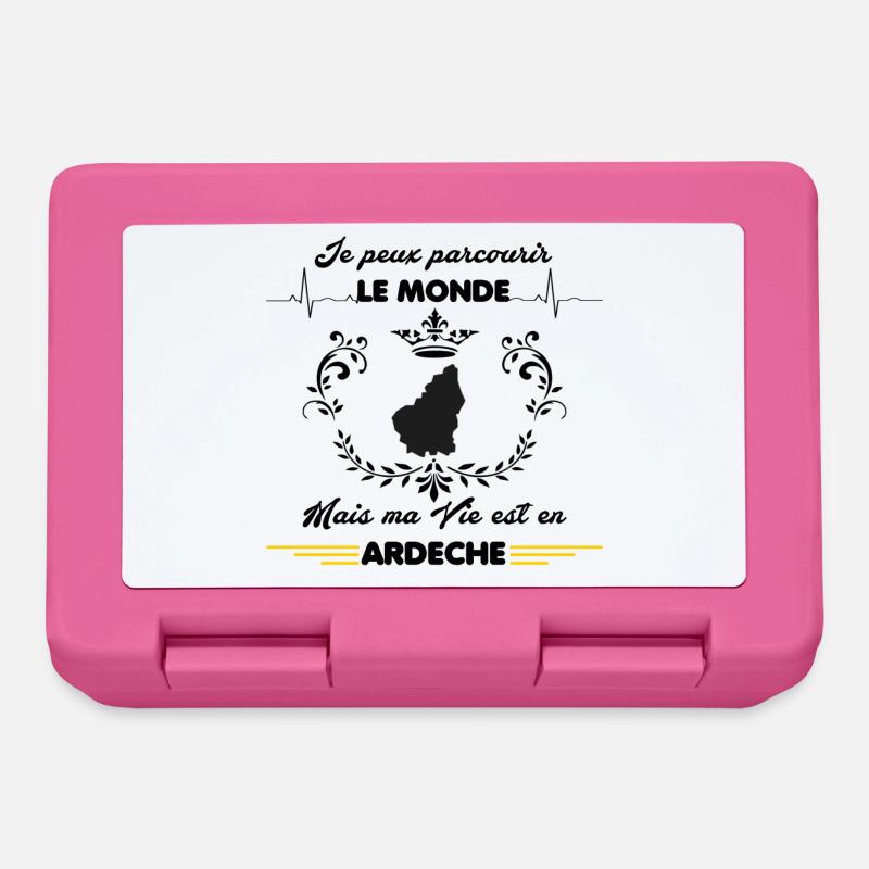 MA VIE EST EN ARDECHE - Boîte à goûter - rose