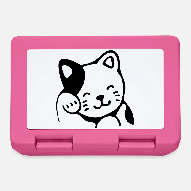 cat - Lunchbox - pink