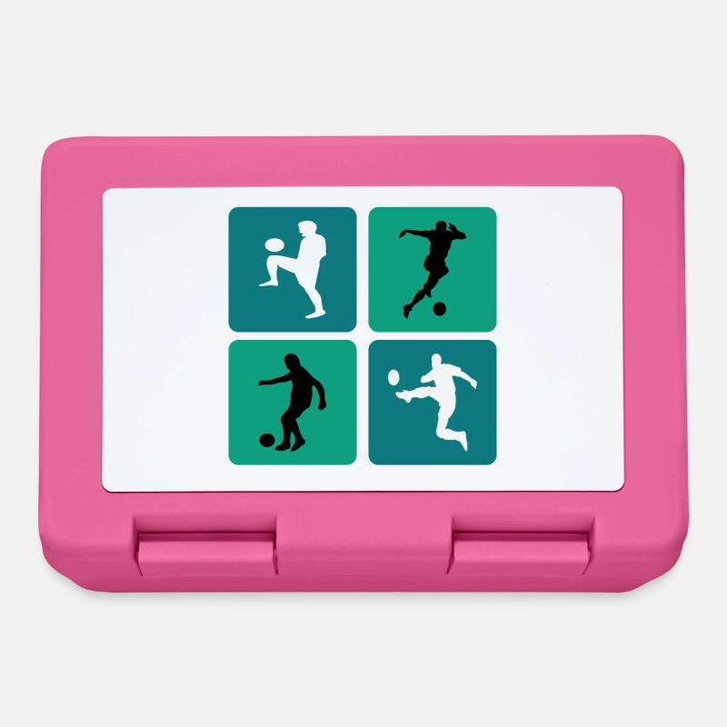 Football - Boîte à goûter - rose
