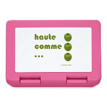 hoch wie 3 Äpfel - Brotdose - Pink - Vorne